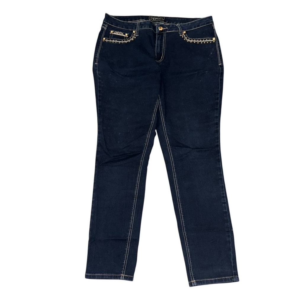 Cato Premium Dark Wash Stretch Jeans Size 14P Mid Rise Slim Fit